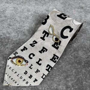 Vintage Renaissance Neck Tie Eye Optometrist Snellen Chart